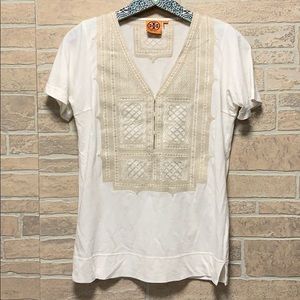 Tory Burch tee embroidered medium
